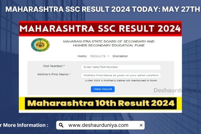 Maharashtra SSC Result 2024 Today: Check out