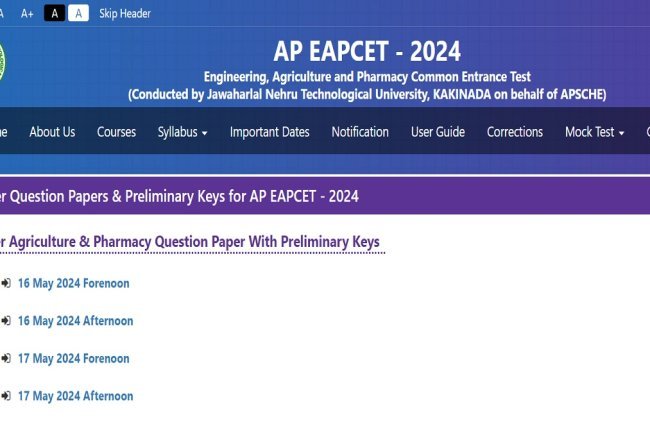 AP EAMCET Results 2024 Today at official website