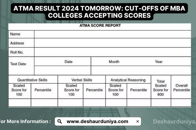 ATMA Result 2024 on May 30th: Cut-offs for MBA Colleges Accepting Scores