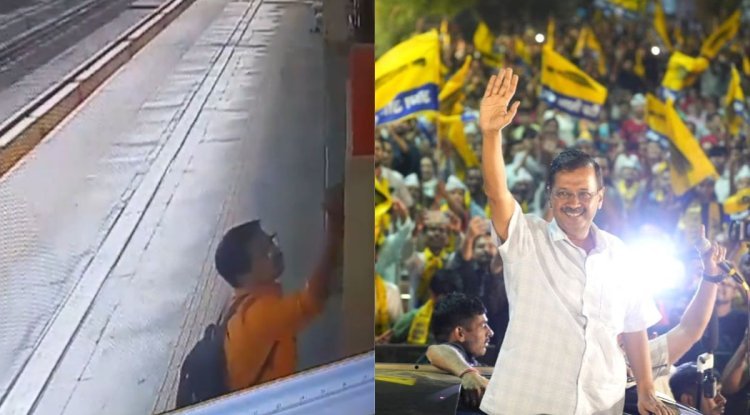 "Caught on Camera: Graffiti Artist Threatens Arvind Kejriwal in Delhi Metro!"