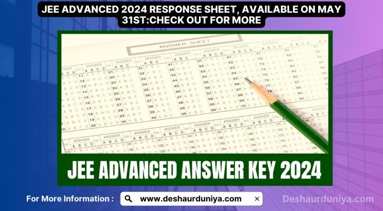 JEE Advanced 2024 Response Sheet, Available on May 31st:check out for more