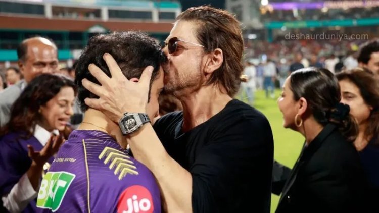 Shah Rukh Khan Kisses Gautam Gambhir's Forehead in Heartwarming Moment After KKR Victory