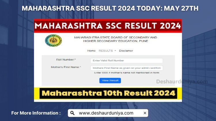 Maharashtra SSC Result 2024 Today: Check out