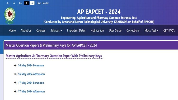 AP EAMCET Results 2024 Today at official website