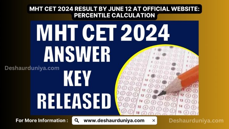 MHT CET 2024 Result by June 12 at official website: Percentile Calculation