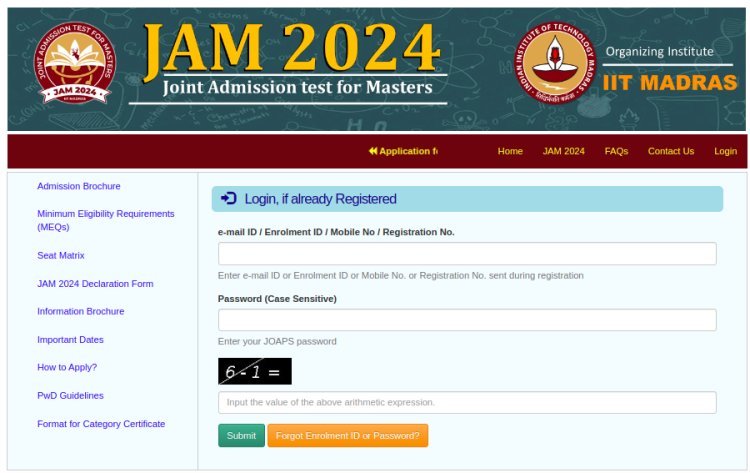 IIT JAM 2024 First Admission List Out; Seat Booking Fee