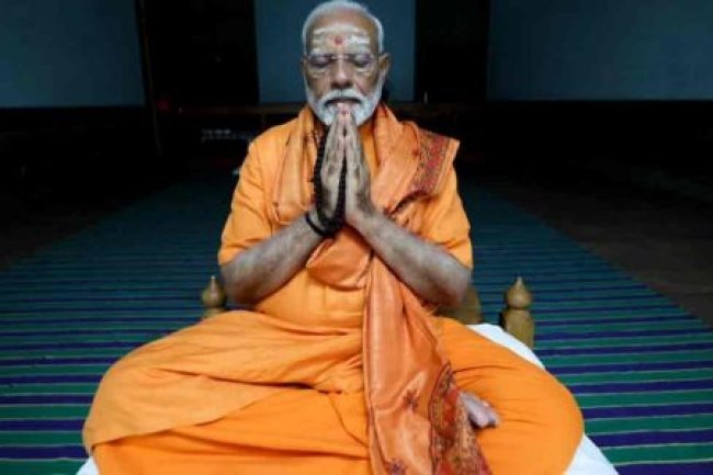PM Narendra Modi Meditates for 2nd Day at Kanniyakumari Amid Lok Sabha Elections Phase 7 Voting