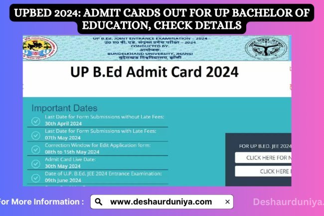 UPBED 2024: Admit Cards Out for UP Bachelor of Education, Check Details