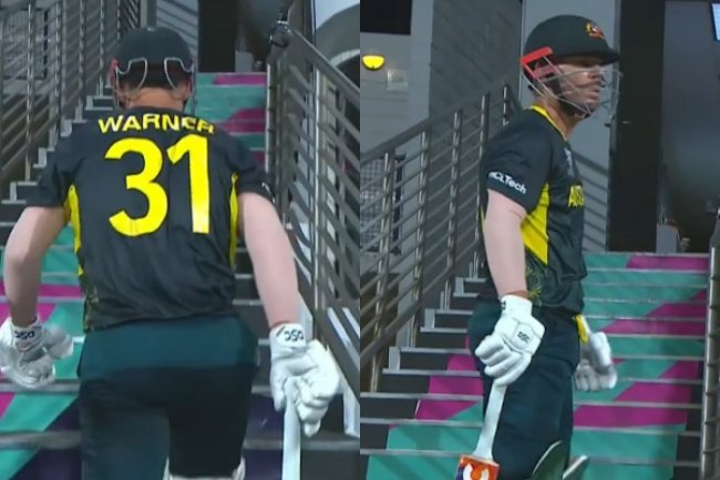 "David Warner's Dressing Room Mix-Up: Heads to Oman Locker Room After Dismissal at T20 World Cup"