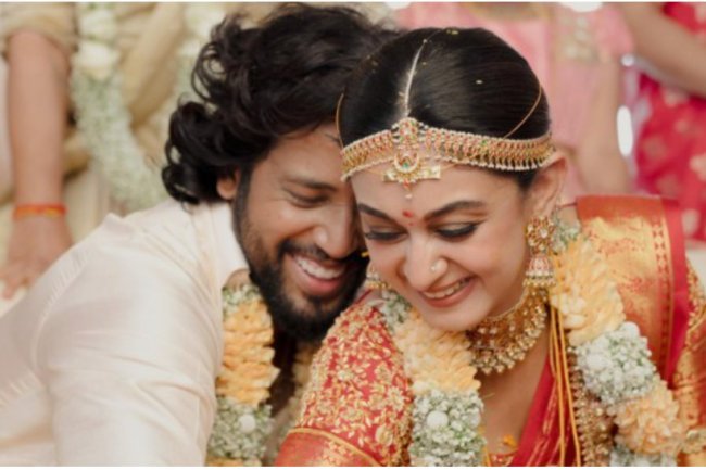 See the photos as Aishwarya Arjun marries Umapathy Ramaiah in Chennai.