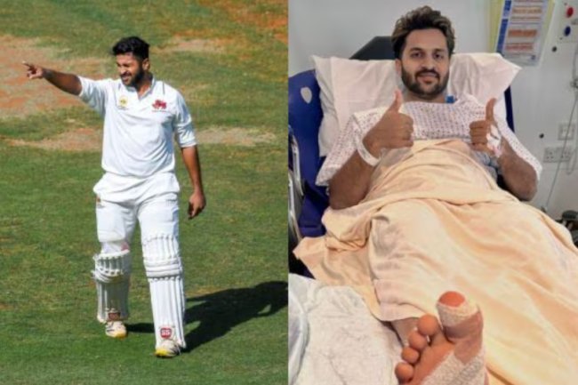 India's Shardul Thakur, a pacer, had successful foot surgery in London.