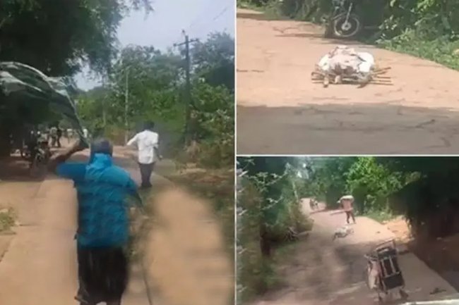 Telangana: An unexpected development. In the middle of the road, leave the pade and run away