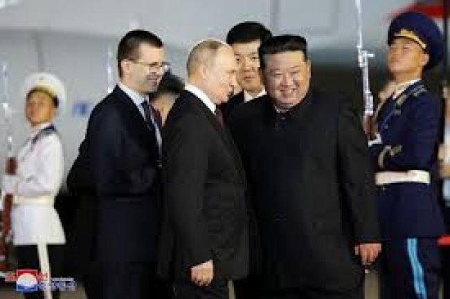 Kim Jong Un's "unwavering support" from North Korea is acknowledged by Vladimir Putin.
