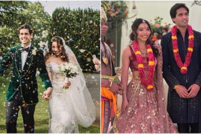 Vijay Mallya attends his fiancé Jasmine's Hindu and Christian weddings as son Siddharth