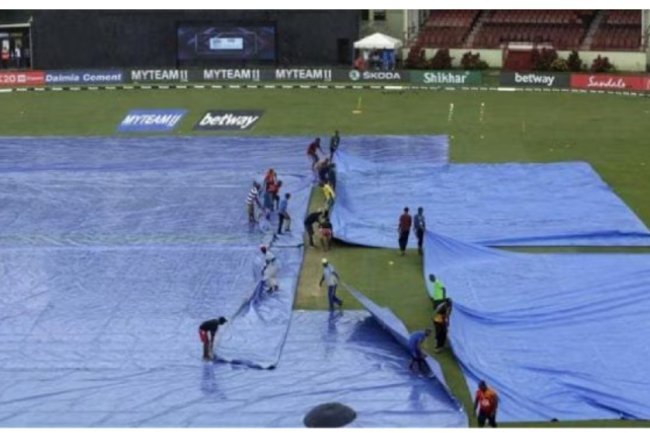 Weather update: South Africa and India advance if semis are canceled.