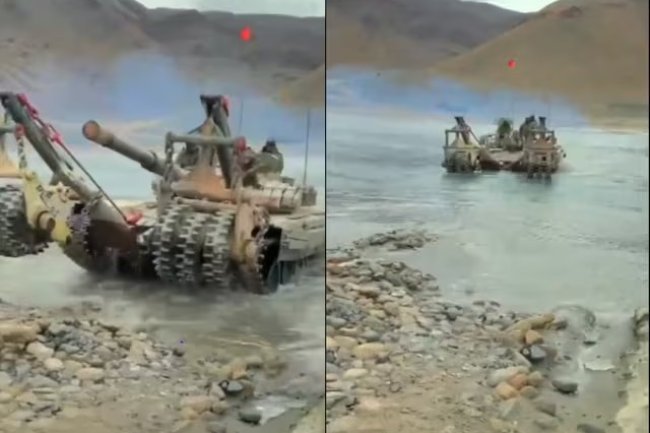 "Five Soldiers Lose Lives in Ladakh as T-72 Tank is Swept Away by Shyok River"