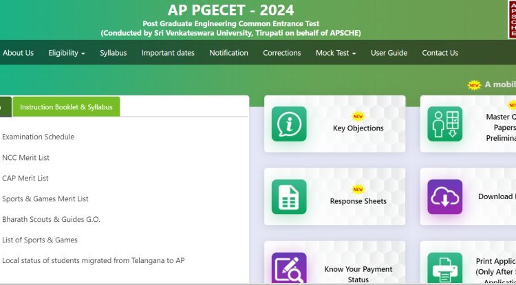 AP PGECET 2024 Answer Key, Response Sheet Out for May 29 Exam; Challenge by Tomorrow