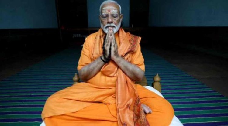 PM Narendra Modi Meditates for 2nd Day at Kanniyakumari Amid Lok Sabha Elections Phase 7 Voting