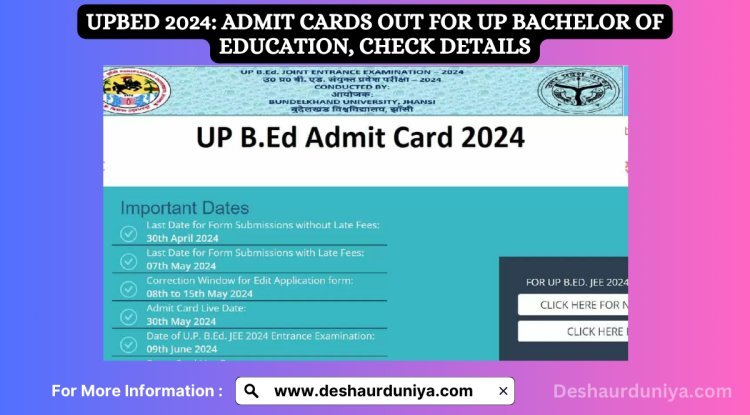UPBED 2024: Admit Cards Out for UP Bachelor of Education, Check Details