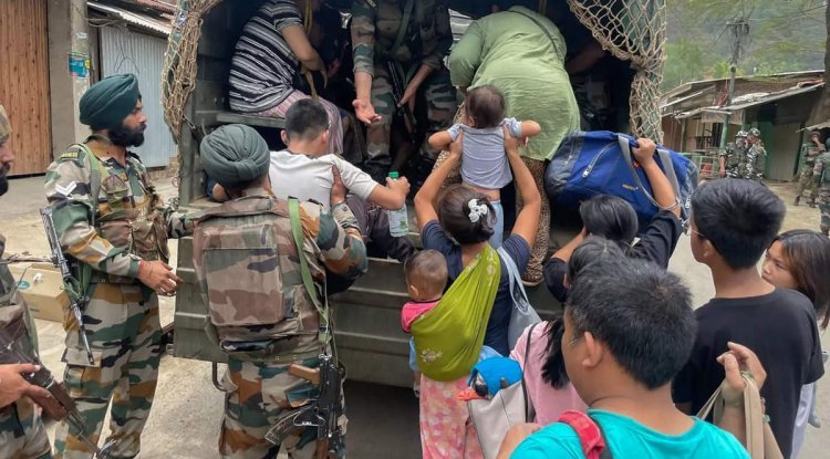 There is a new displacement in Manipur as 2,000 people go into neighboring Assam.