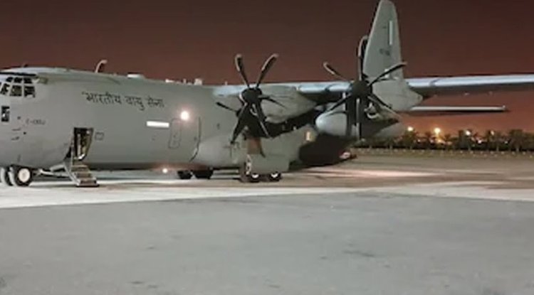 The plane carrying the bodies of forty-five Indians who were slain in Kuwait is landing in Kerala.