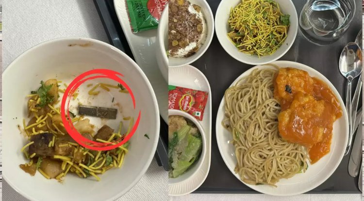 "Air India Passenger Finds Blade in In-Flight Meal: Risks of Swallowing Foreign Objects and Necessary Steps to Take"