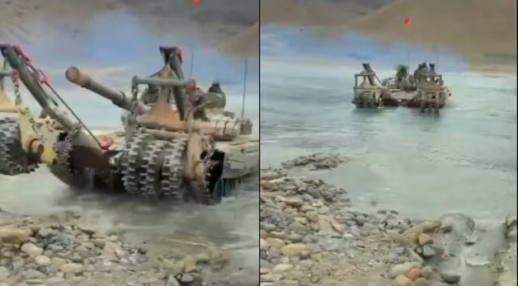 "Five Soldiers Lose Lives in Ladakh as T-72 Tank is Swept Away by Shyok River"