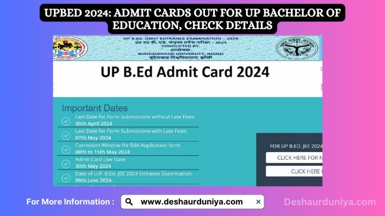 UPBED 2024: Admit Cards Out for UP Bachelor of Education, Check Details