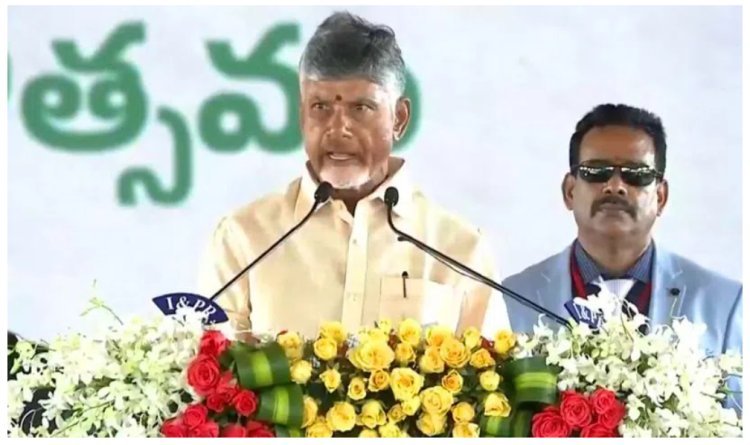 PM Modi witnesses Chandrababu Naidu's swearing-in as the chief minister of Andhra Pradesh