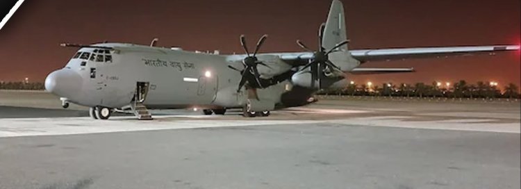 The plane carrying the bodies of forty-five Indians who were slain in Kuwait is landing in Kerala.