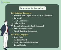 Ten documents are needed in order to file an income tax return (ITR).