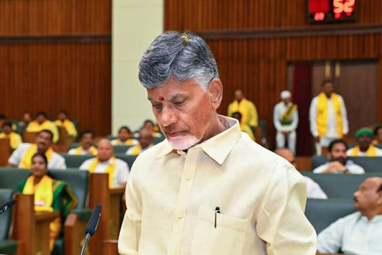After thirty-one months, Chandrababu Naidu enters the Andhra Assembly.