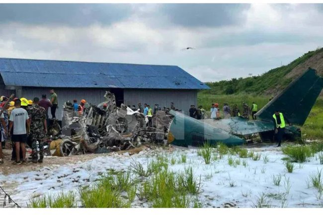 Aircraft with 19 crashes on takeoff in Kathmandu.