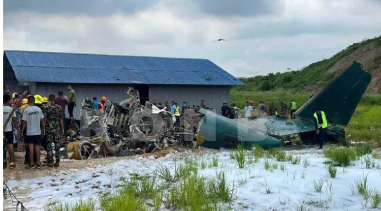 Aircraft with 19 crashes on takeoff in Kathmandu.