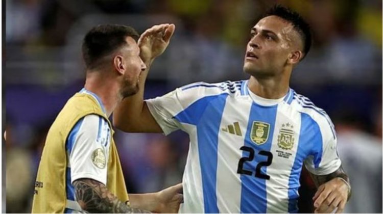 Martinez strikes in extra time to give Argentina a record 16th Copa America victory over Colombia.