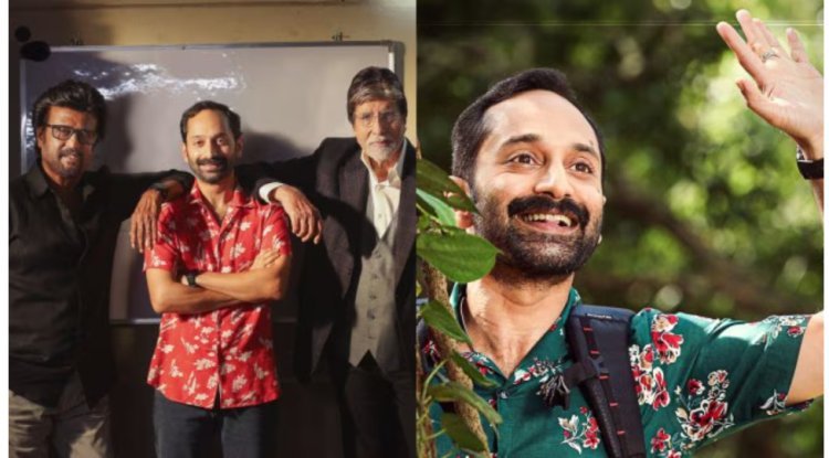 "Fahadh poses with Amitabh, Rajinikanth; gets new Pushpa 2 poster"