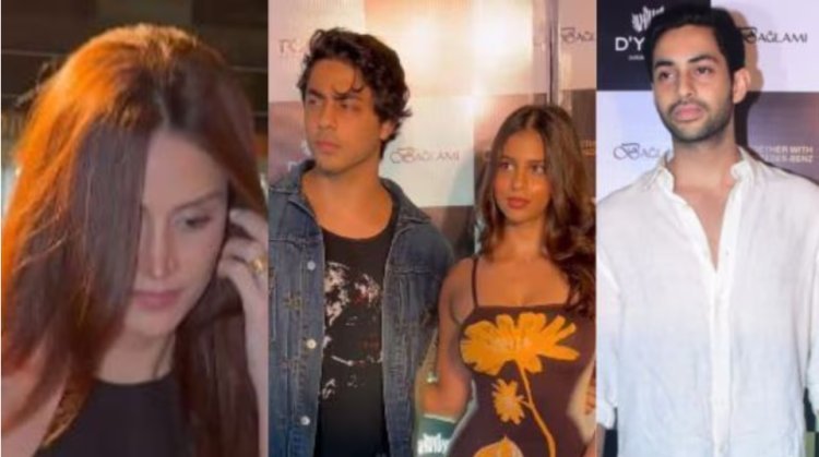 Suhana Khan and Aryan Khan enjoy a party with their presumed partners.